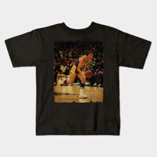 Jerry West - Vintage Design Of Basketball Kids T-Shirt